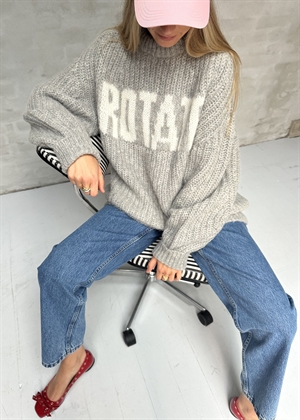 Brandy Knitted Logo sweater Opal Gray ROTATE By Birger Christensen 